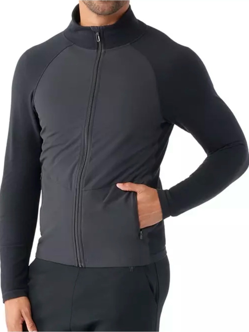 Smartwool Intraknit Thermal Full Zip Jacket Black Medium Merino Wool Hybrid